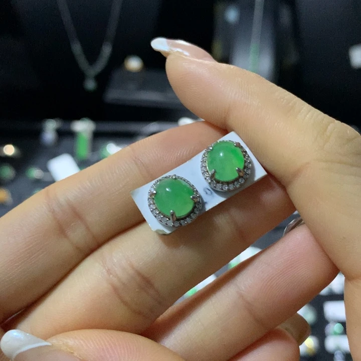翡翠银S925镶嵌戒指