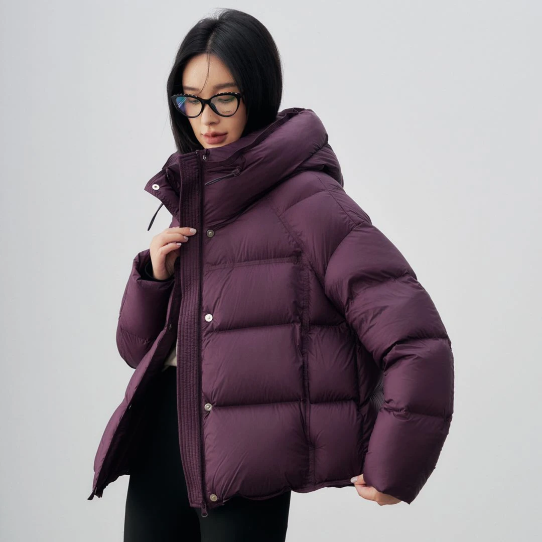 超软泡芙羽绒服女短款小个子爆款安心90绒显瘦龟背面包服加厚外套