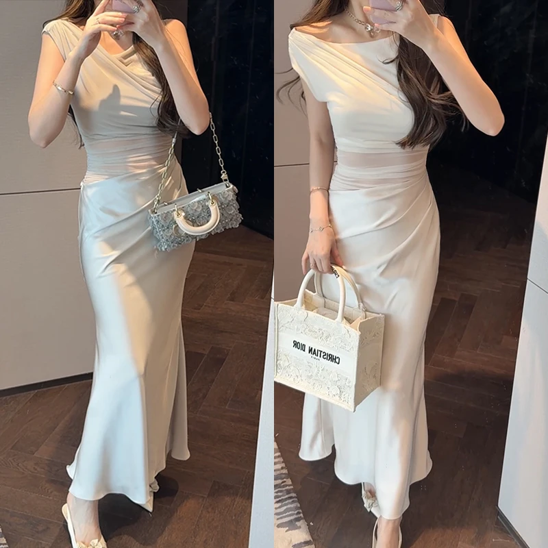 【mimius】L 法式小礼服收腰鱼尾包臀连衣裙 G03386