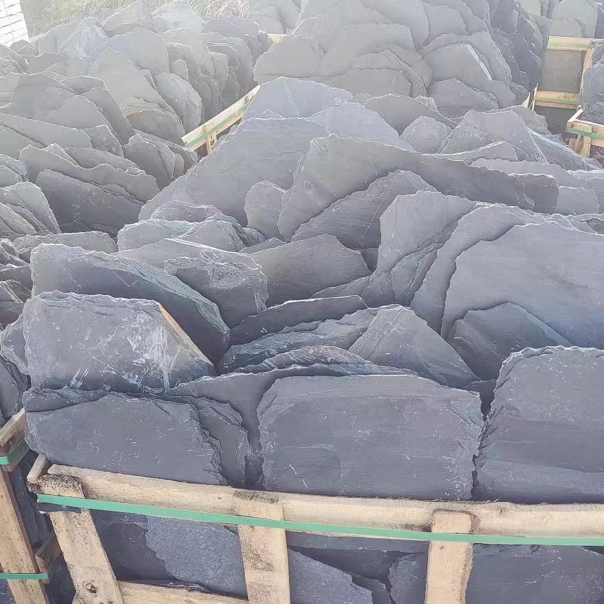 天然青石板水底净化石板别墅庭院水池喷泉碎拼水洗石头片文化石