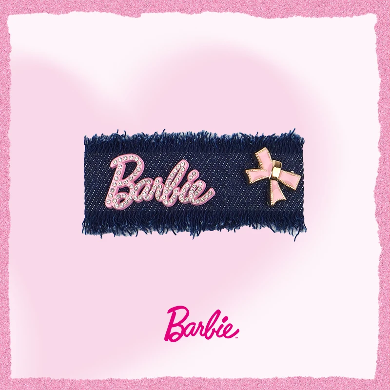 Barbie【官方正品】新款发箍发饰可爱牛仔蝴蝶结发卡女孩饰品礼物