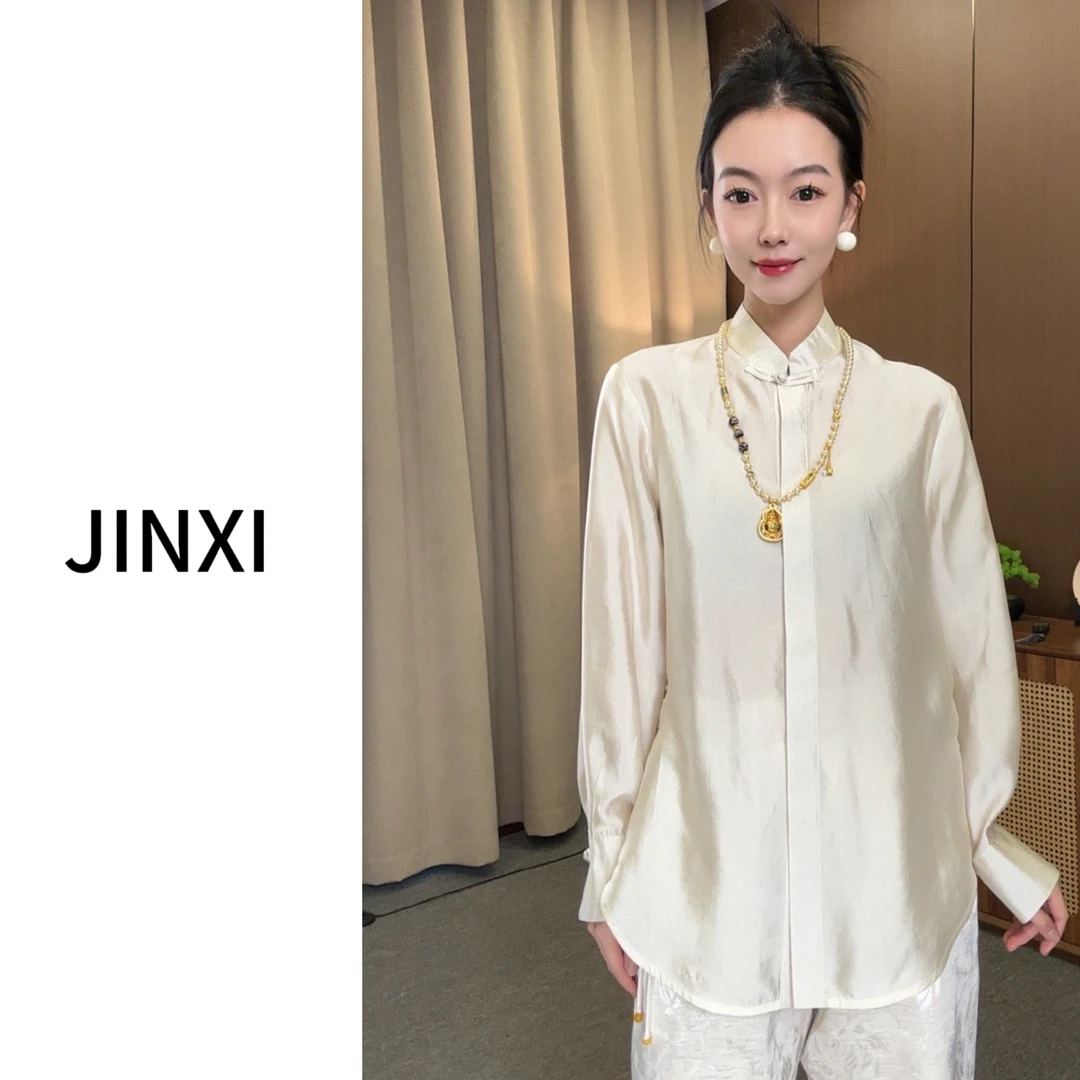 【JINXI】新中式立领百搭时尚气质百搭衬衫