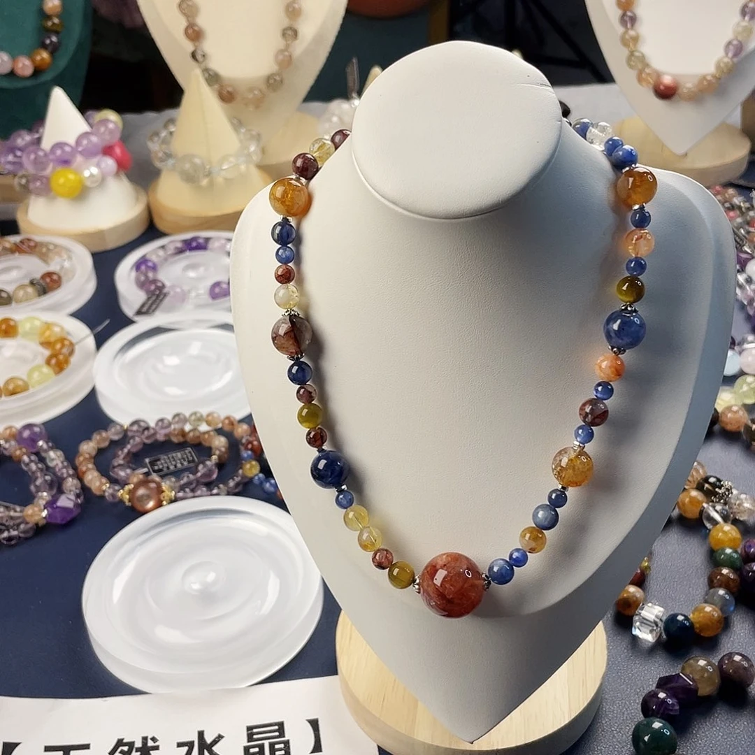 银S925镶嵌手链烟晶