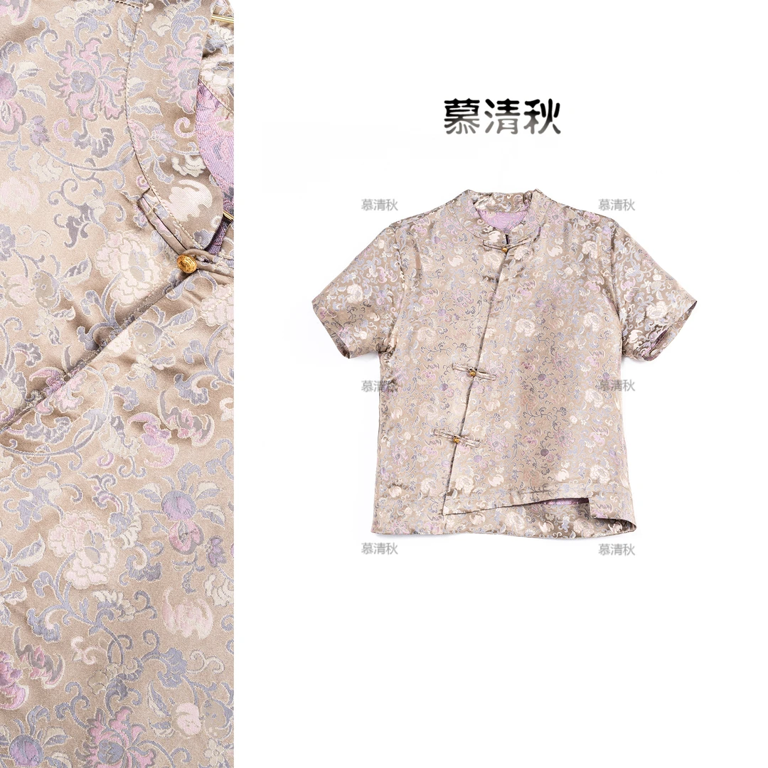 【蔓草缠枝花】2025新款设计师款新中式宋锦小衫-XT-533