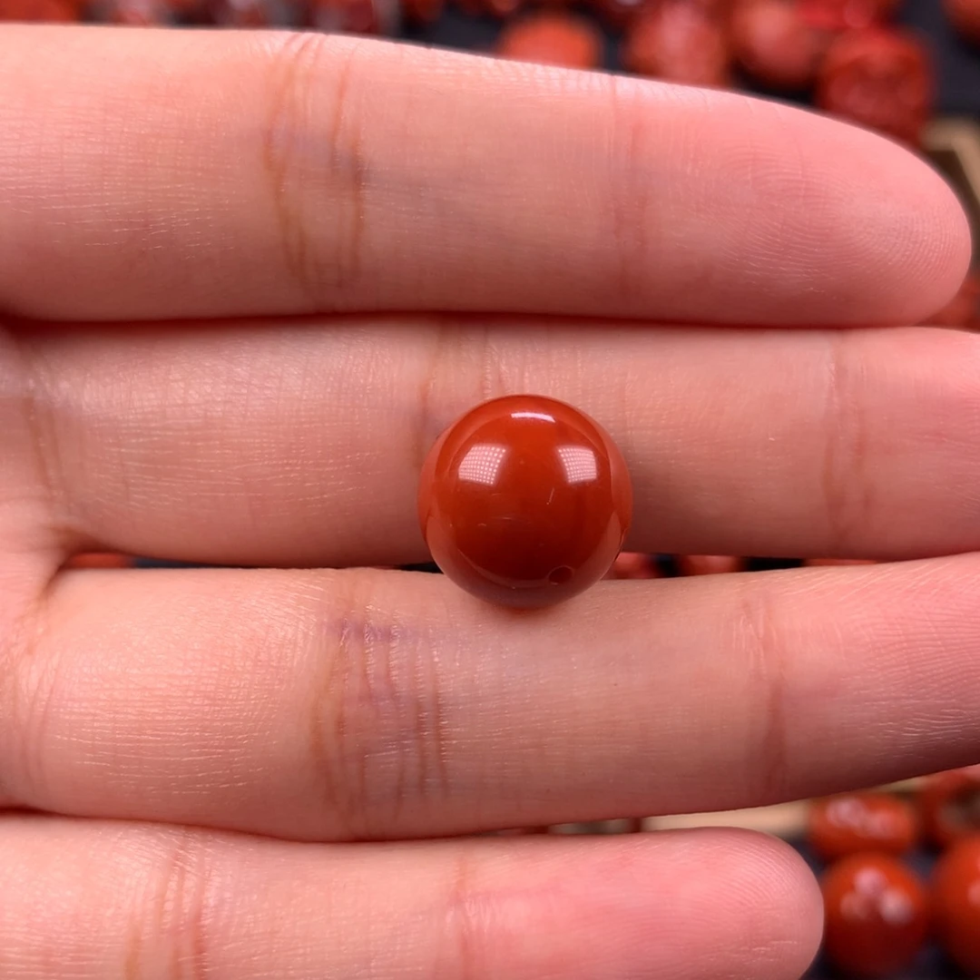 未镶嵌圆珠12.5mm南红玛瑙