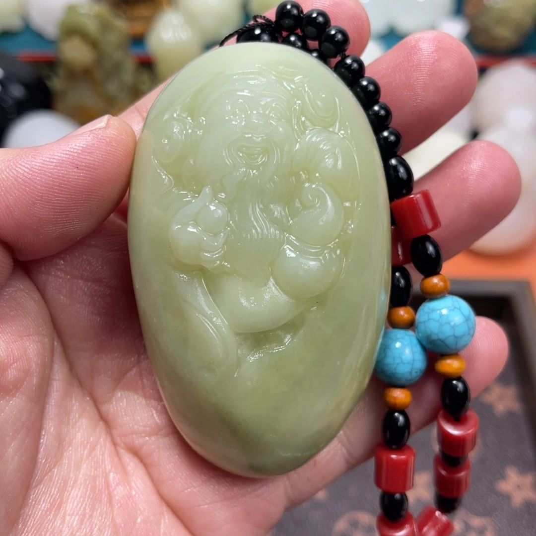 月***&石材石材方解石手把件不退换