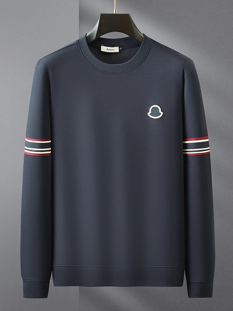 凯邦威爆款设计感无帽长袖卫衣男士秋季2025厚款休闲圆领t恤打底