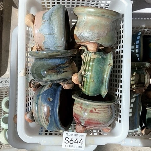 紫砂花盆644微瑕品口径7到8左右