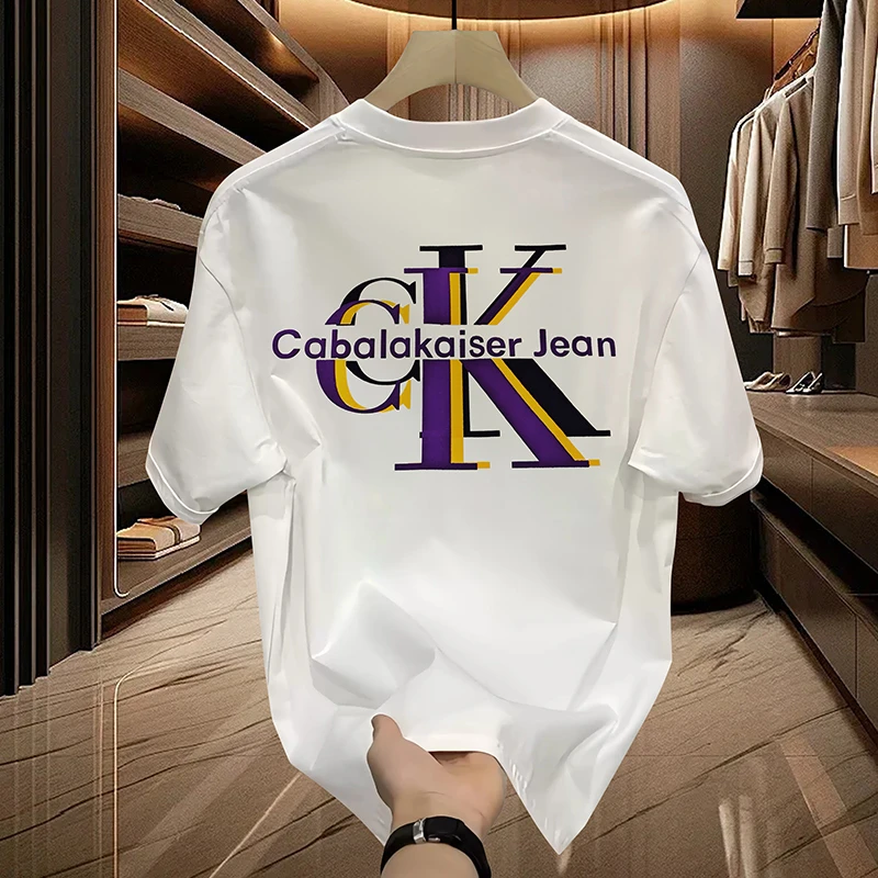 【轻奢男装-立体K总-c 】T2093 夏季新款时尚轻奢扎染百搭短袖