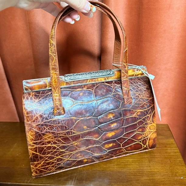 【六六中古】孤品复古手提包ab1079尺寸24*18*8