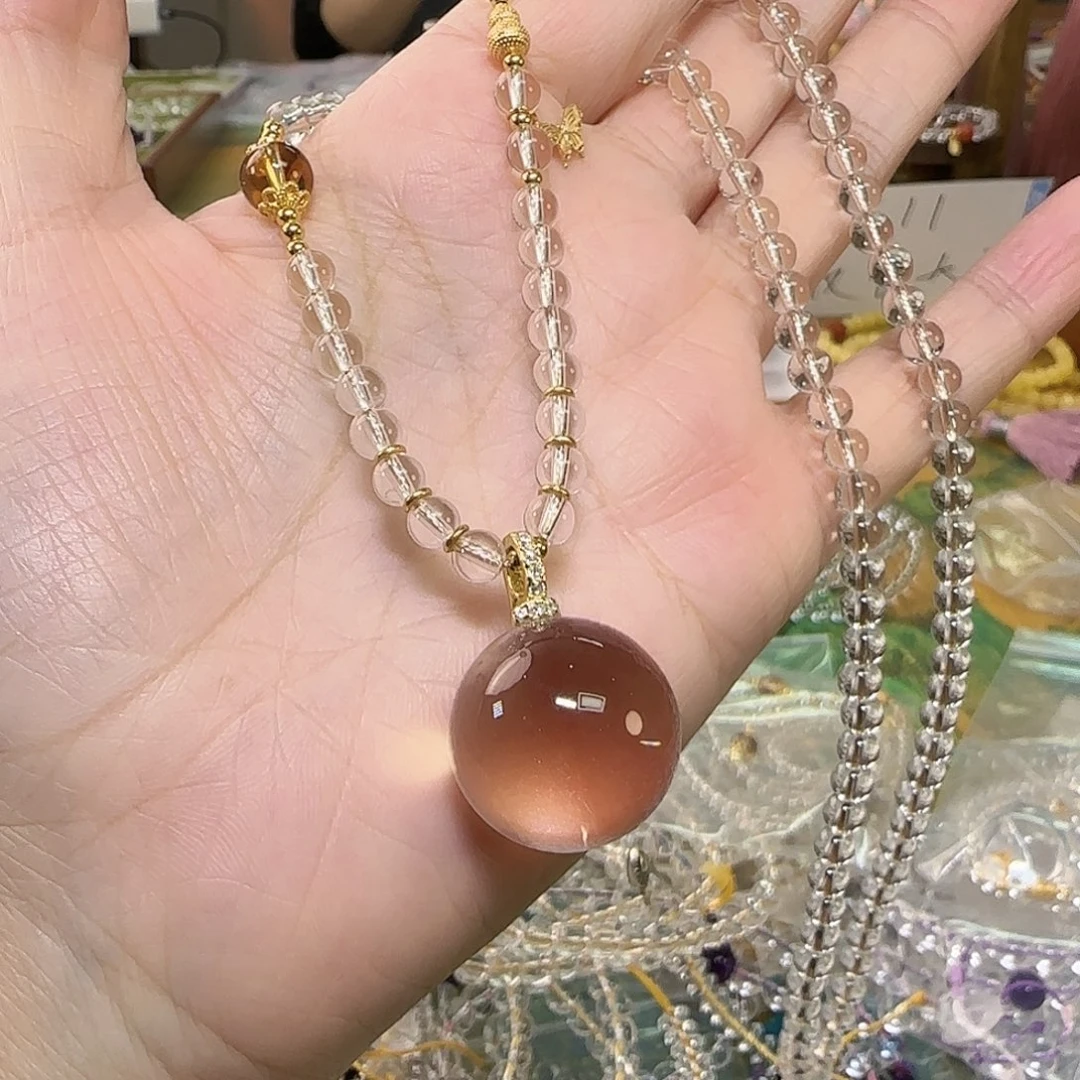 *****未镶嵌手串水晶天然白水晶全净体项链