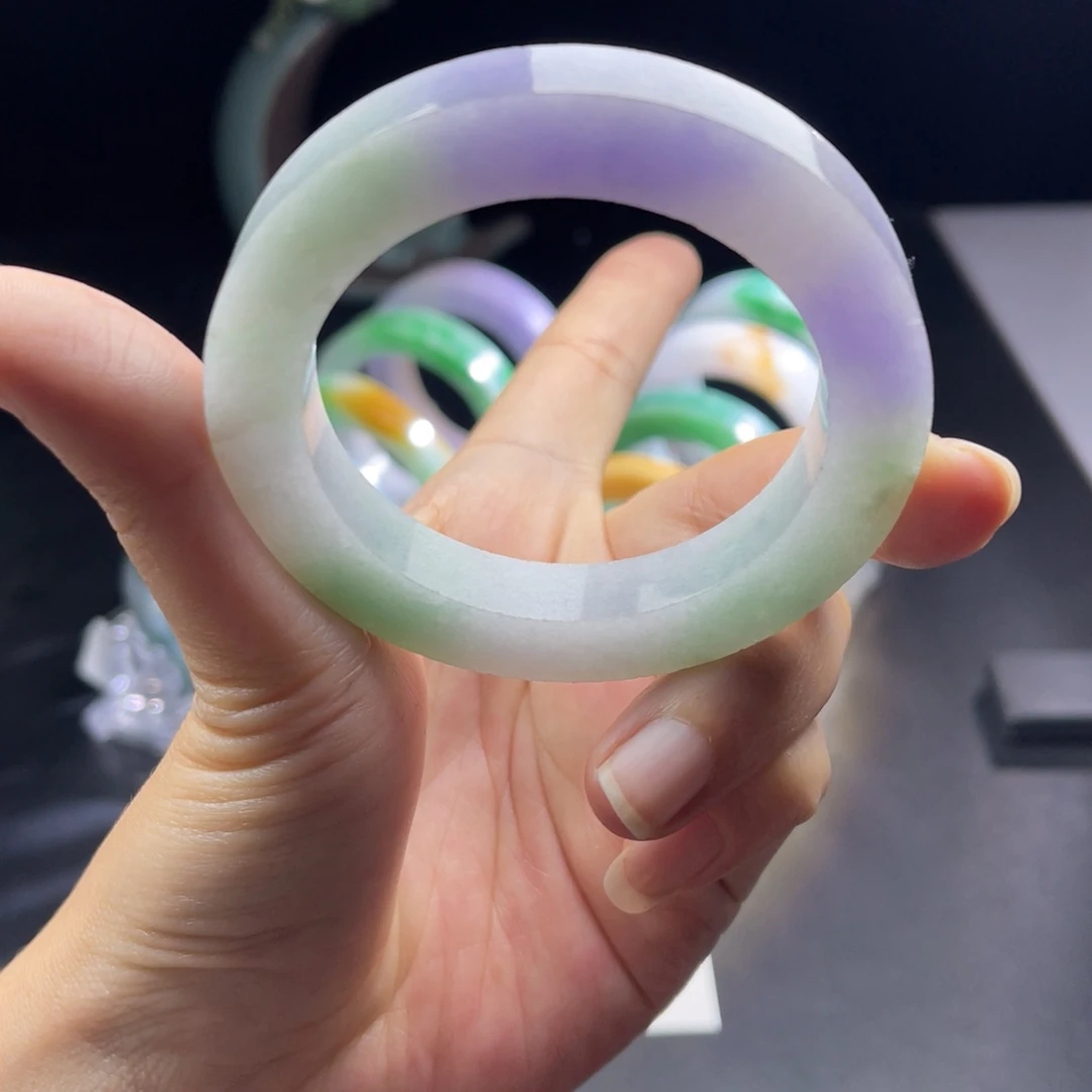 定制翡翠未镶嵌天然翡翠A货手镯