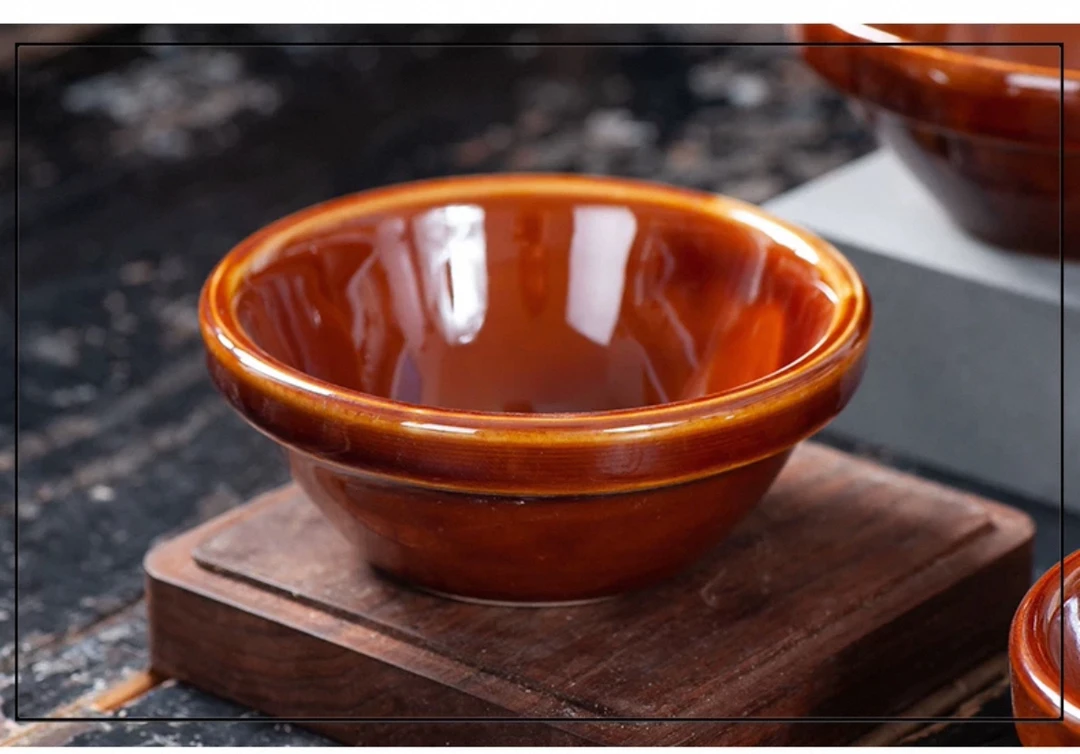 粗瓷老式陶瓷仿古酒碗米饭碗复古粗陶扣肉碗