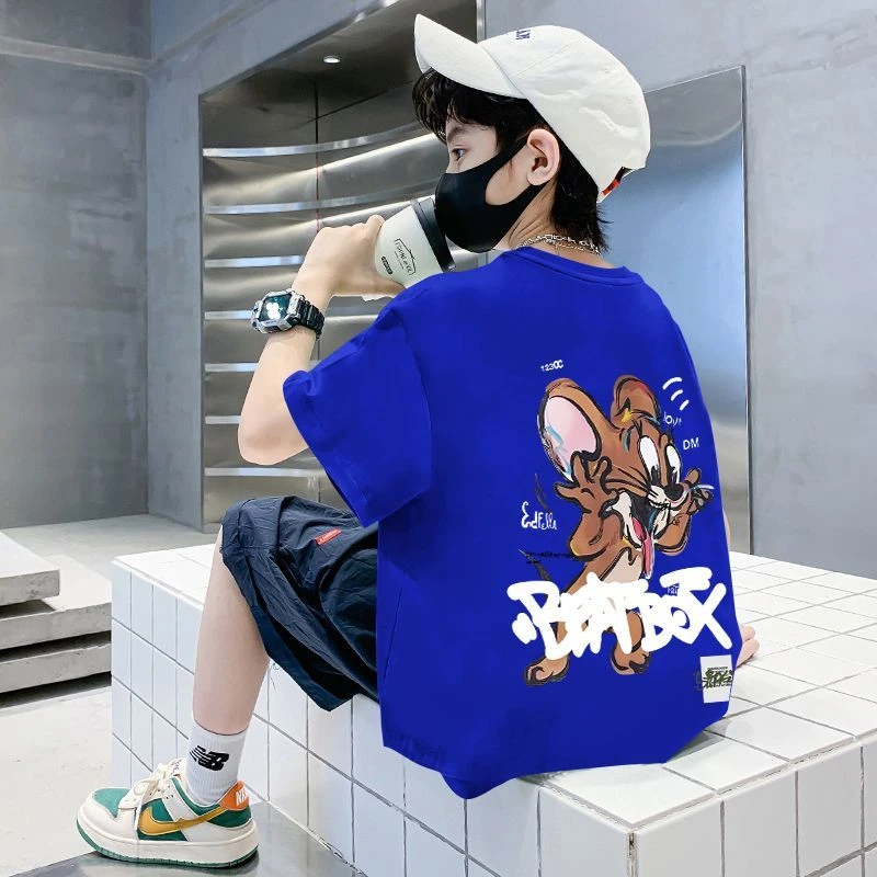 童装男童短袖t恤纯棉夏季新款儿童宝宝半袖上衣中大童