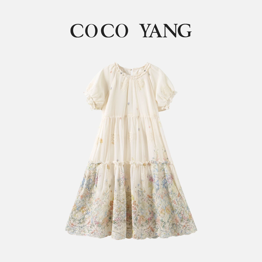 夏季女大童气质连衣裙精致设计感休闲女童亲子装裙子-SU641