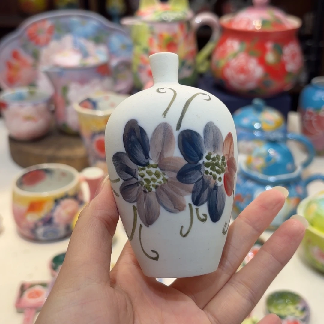 景德镇手绘高温釉下彩陶瓷茶具