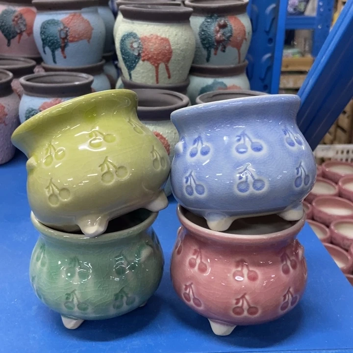 陶瓷花盆单场满9.9发8*7.5