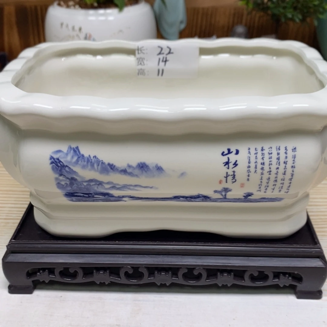 紫砂陶瓷花盆浮力