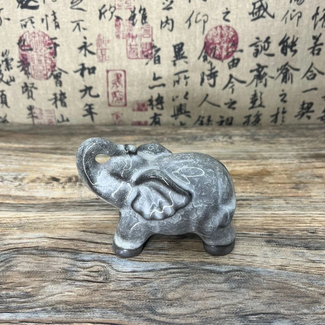 冰花大象茶宠遇水化冰功夫茶具配件微瑕疵介意勿拍家用小和尚喷水