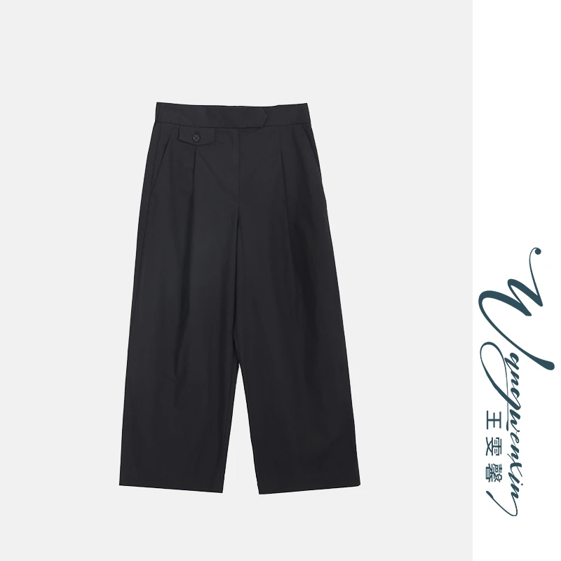 【王雯馨】“禾禾有声”原订 老钱风自然皱感 显瘦百搭 松紧腰休闲裤