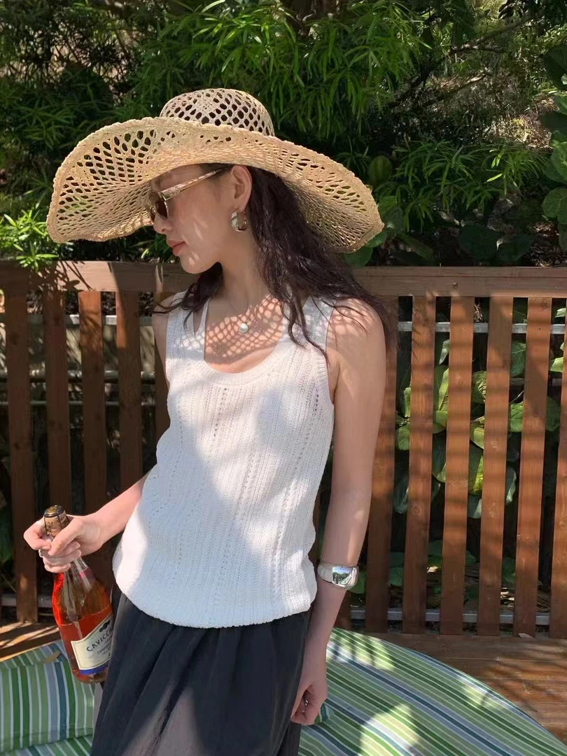 福秒-是挂脖的假两件！镂空背心吊带（MF5725#）M.FIVE