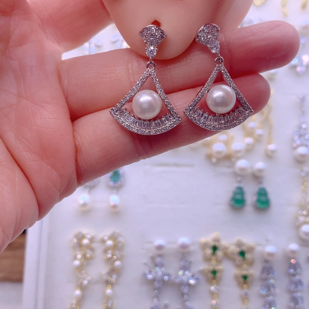 耳饰淡水珍珠合金