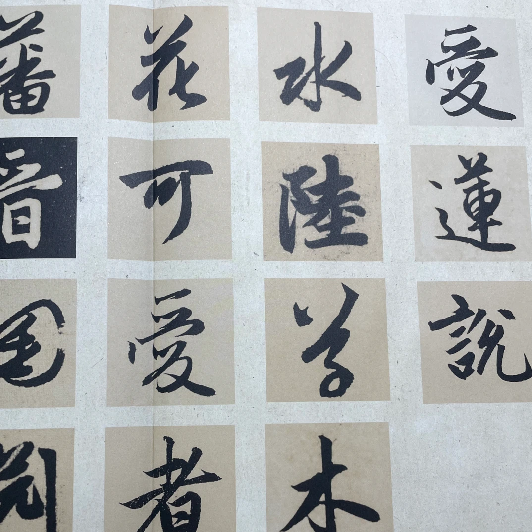 爱莲说桃花庵歌赵孟頫行书集字两本