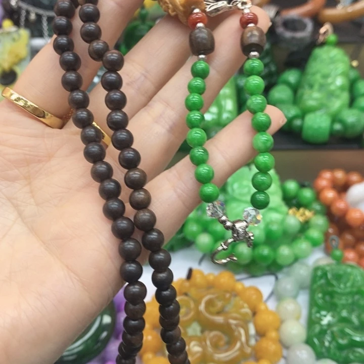 翡翠未镶嵌颈饰项链40