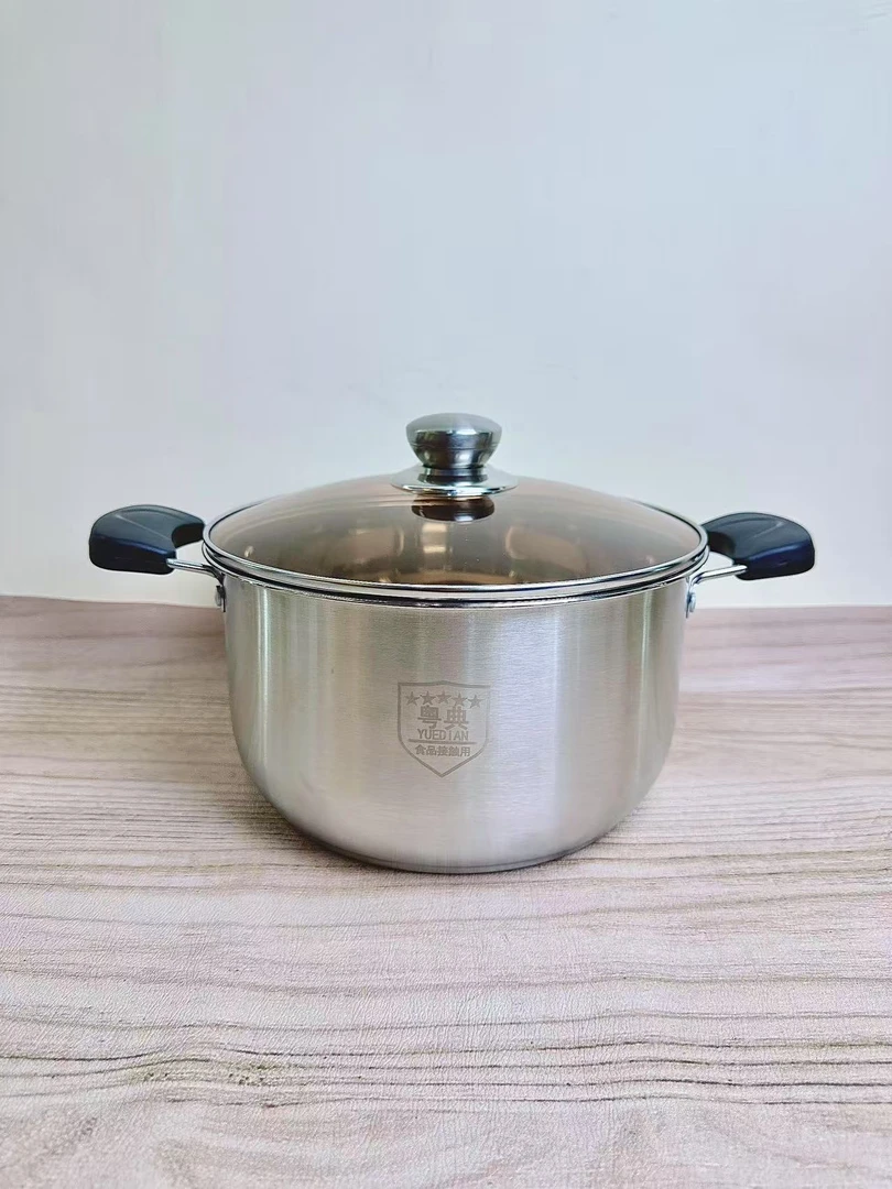 粤典食品级加厚复合钢汤锅一体加厚热炖锅电磁炉燃气家用
