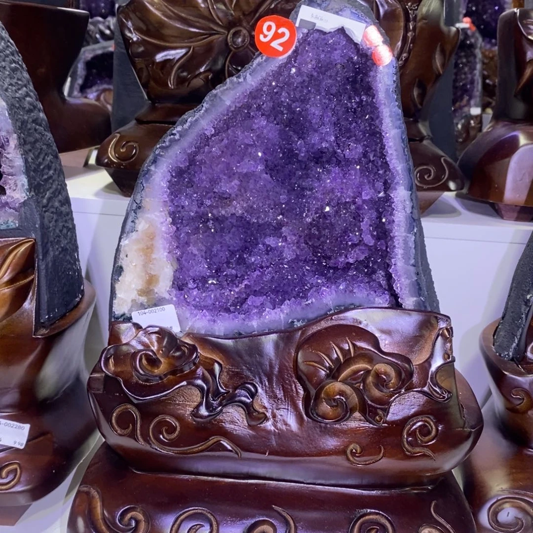 紫晶大型摆件（非配饰）银S925镶嵌