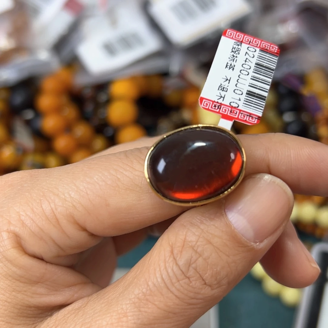 琥珀珠宝奇石银S925镶嵌621