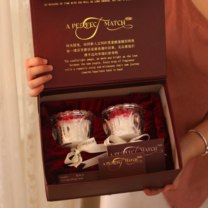 山茶花香薰蜡烛礼盒订婚新婚结婚礼物闺蜜送新娘新人实用的伴手礼