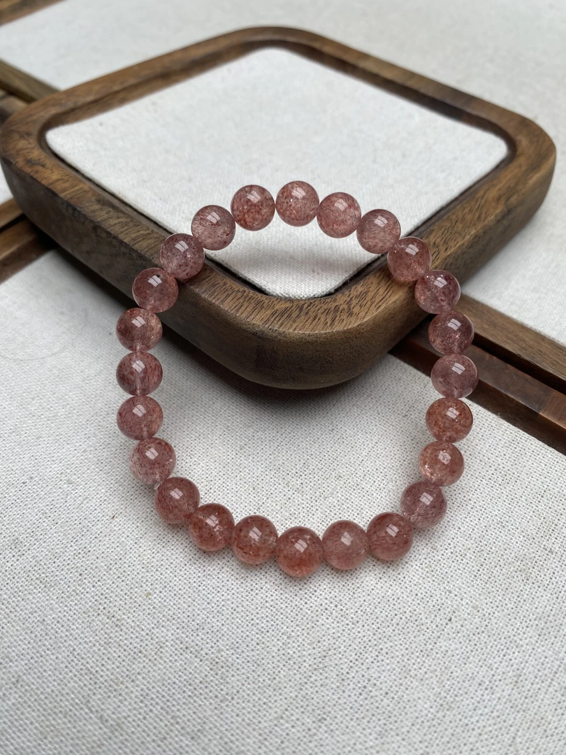 【捡漏】天然白水体草莓晶手串 尺寸可选 产品多样性发一