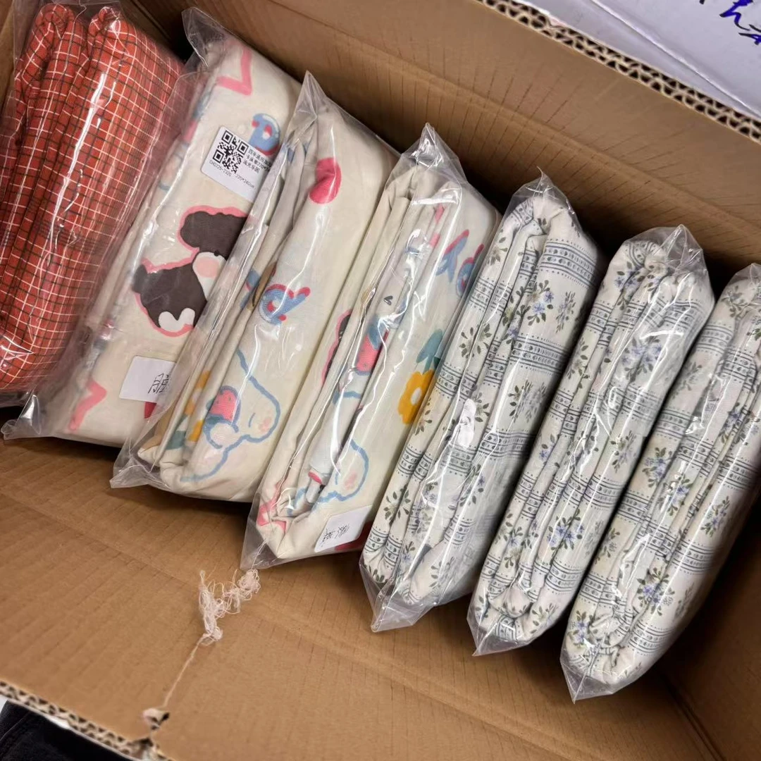 专享【京かわ会社】粗布双人床单 220*245cm 微瑕花色随机介意勿拍