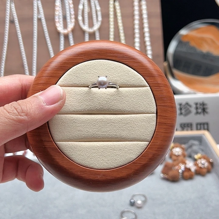 淡水珍珠戒指钛钢