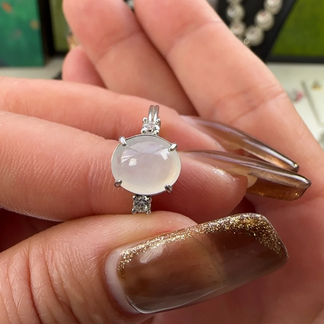 翡翠银S925镶嵌戒指