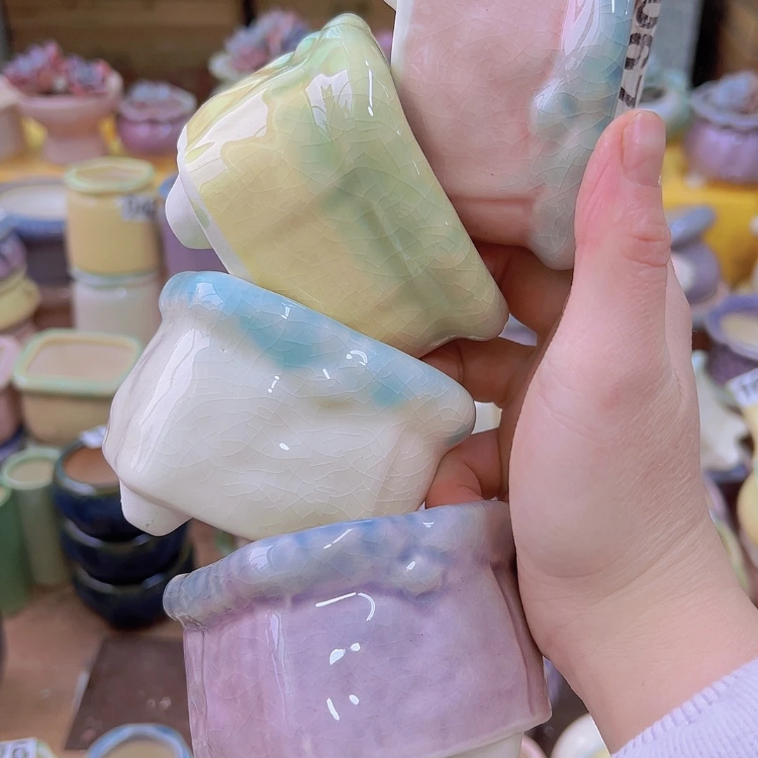 红陶陶瓷花盆当场满12包邮