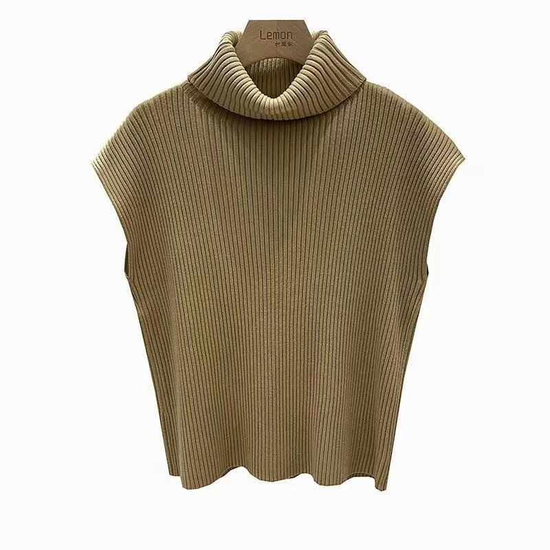 针织套头无袖毛衣