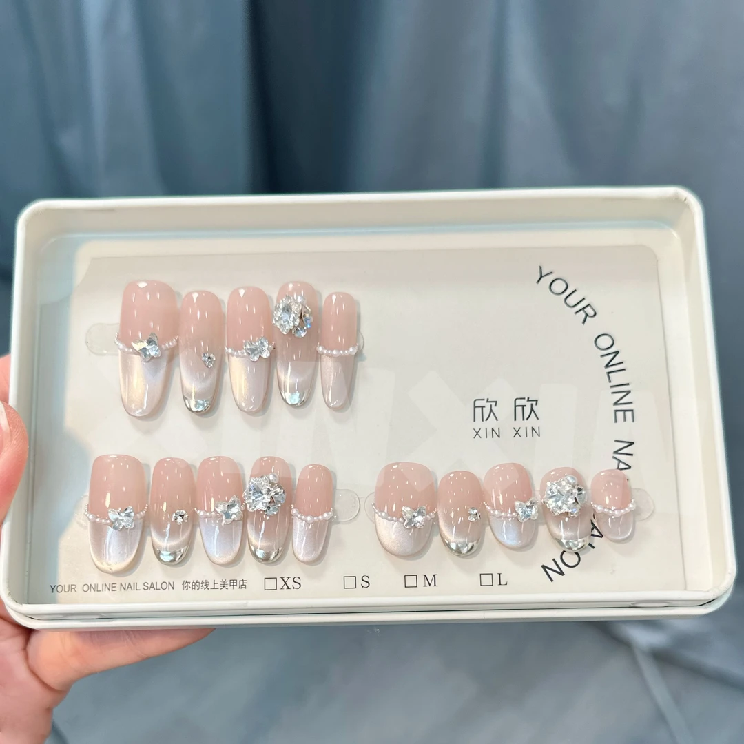 春日物语- painted clear bow 纯手工穿戴甲 10片装