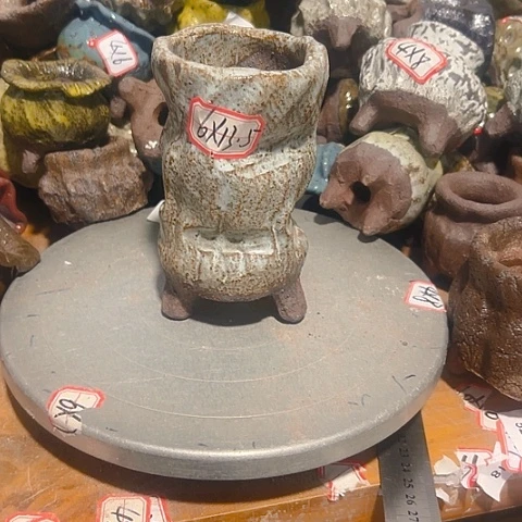 粗陶花盆制作就这样了，