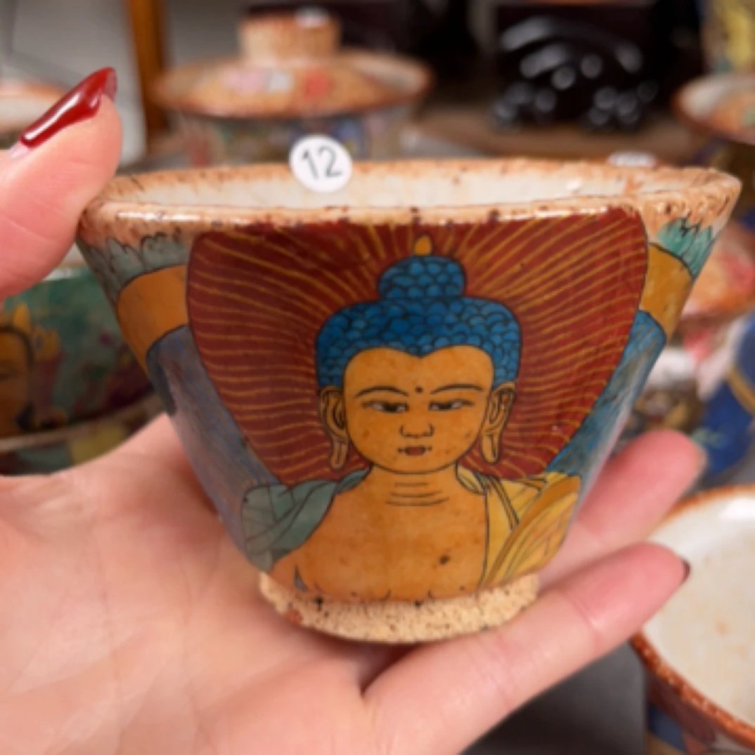 景德镇手绘阿弥陀佛杯子