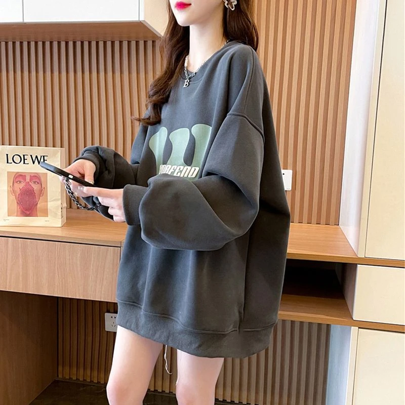 拉夏贝尔卫衣女款爆款2025新款春秋款慵懒风上衣别致独特漂亮小衫