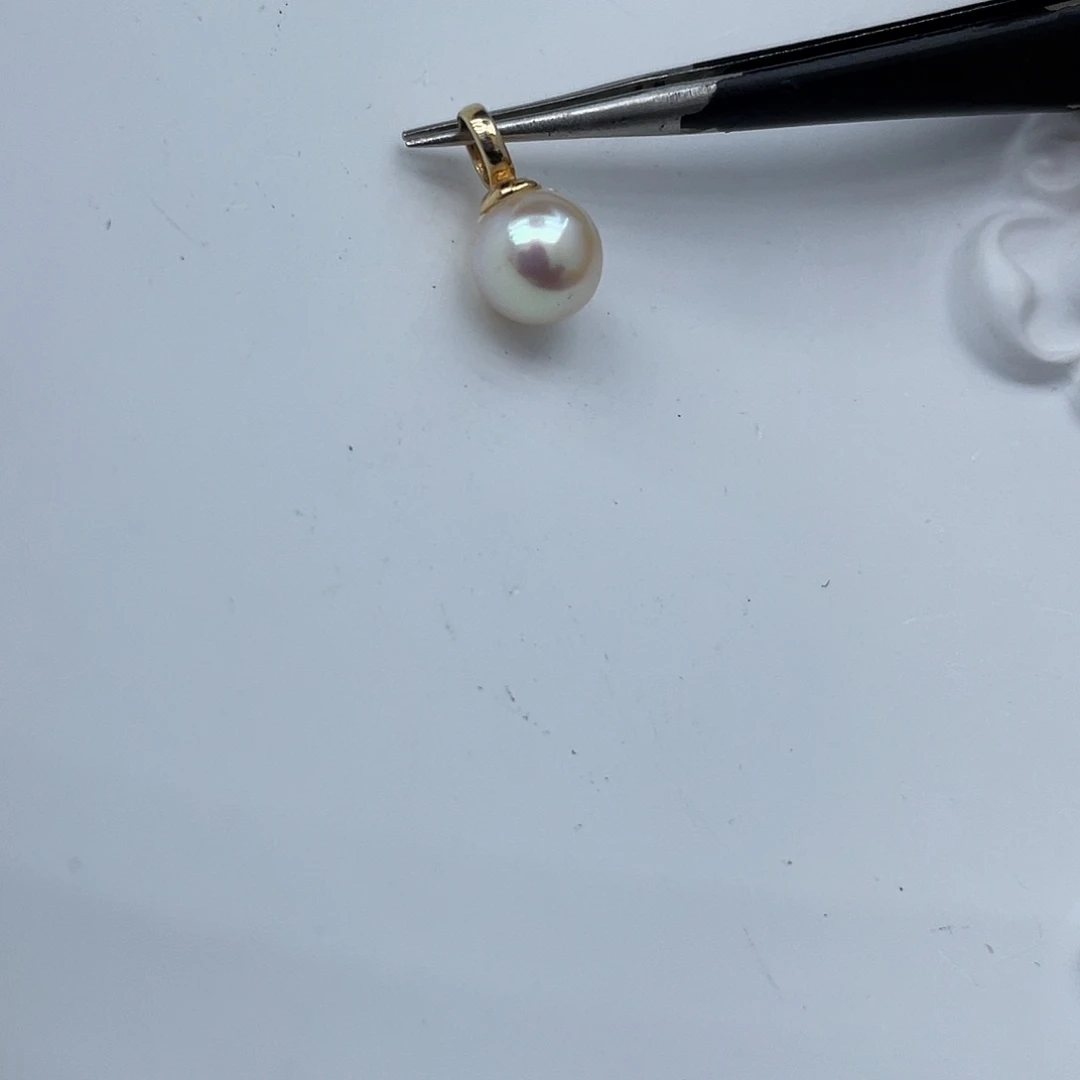 银S925镶嵌海水珍珠吊坠(不含链)