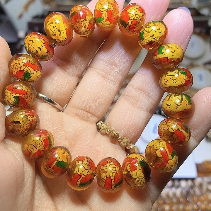 琥珀未镶嵌裸石内壁画13m