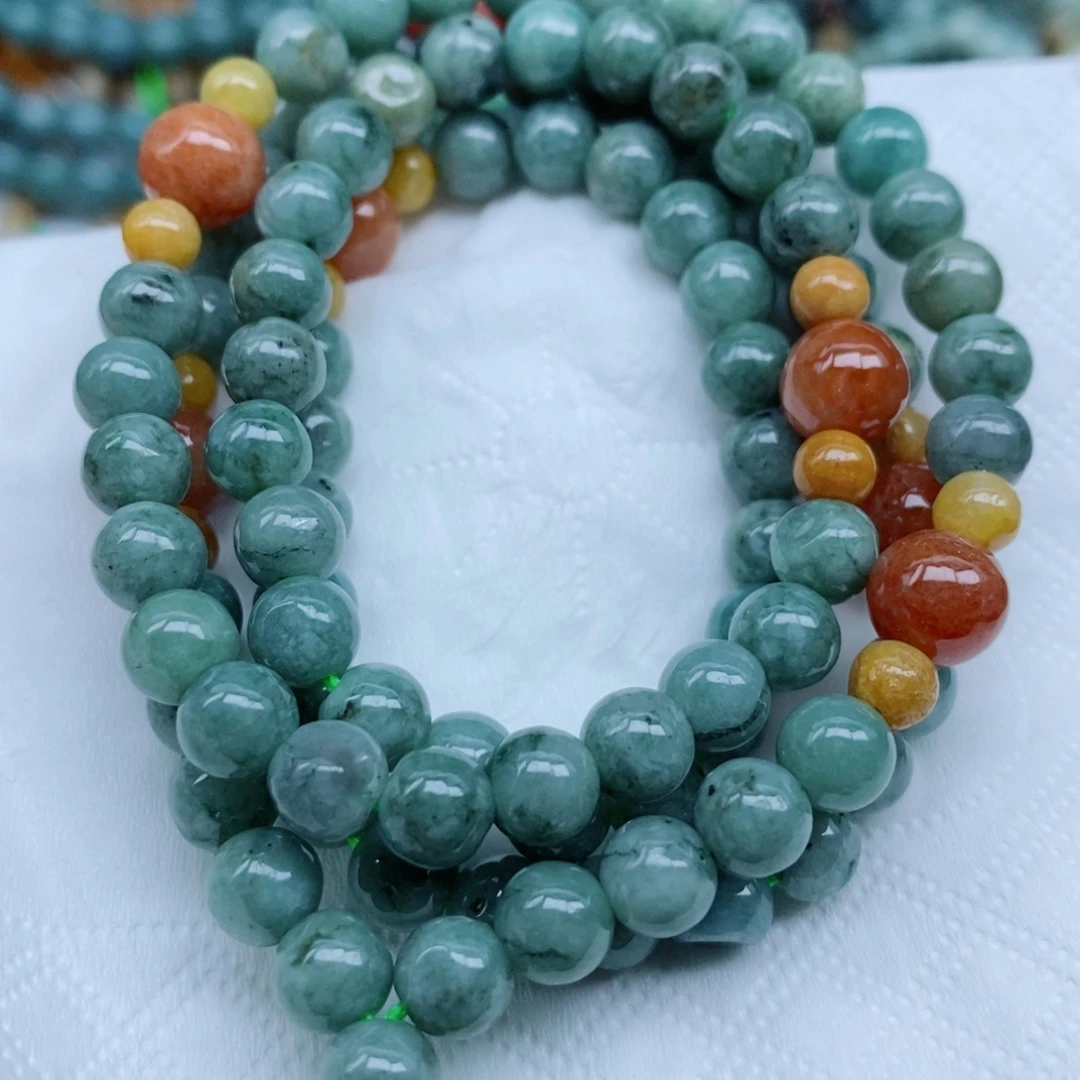 翡翠未镶嵌颈饰翡翠珠子