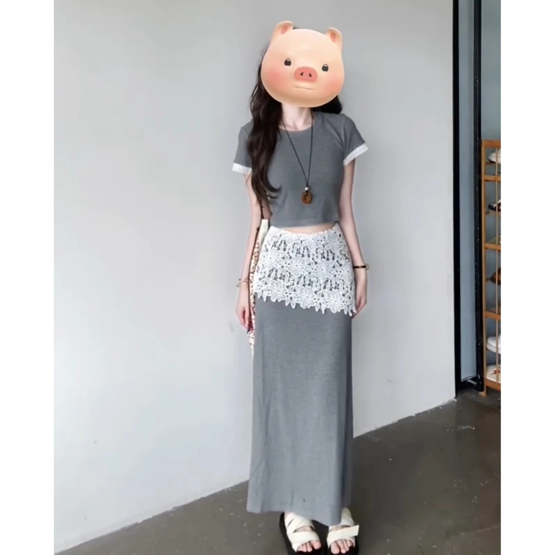 新款韩系气质小个子半身裙套装气质套装女高级感夏季显瘦洋气时尚