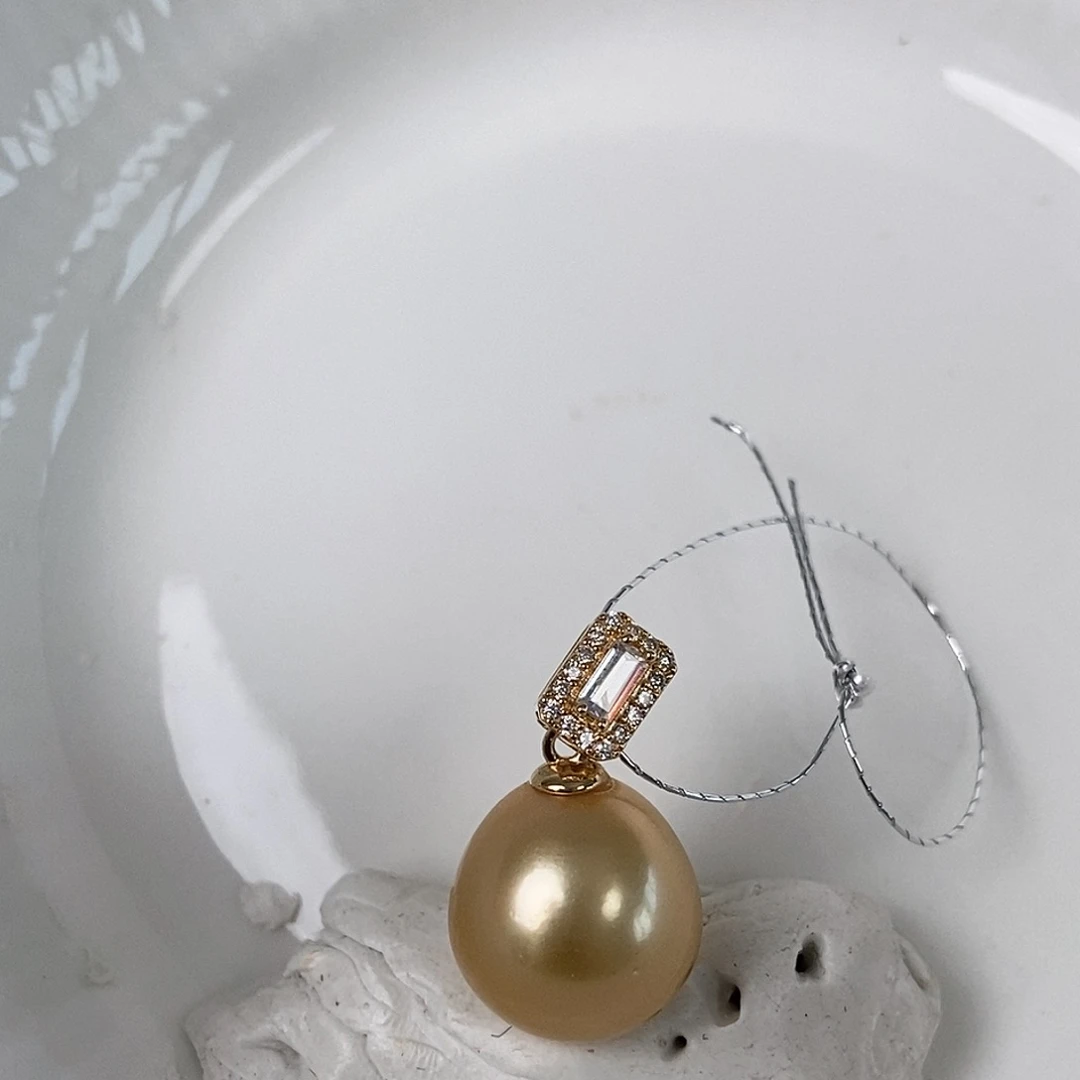 海水珍珠戒圈银S925镶嵌