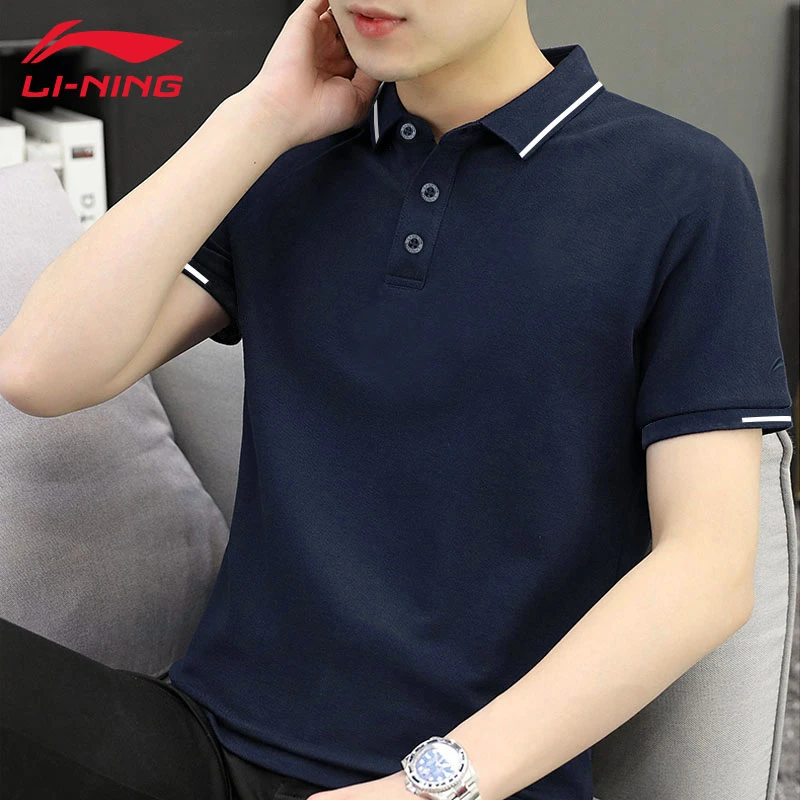 李宁POLO衫男士夏季健身男装翻领商务上衣透气运动短袖T恤男合集