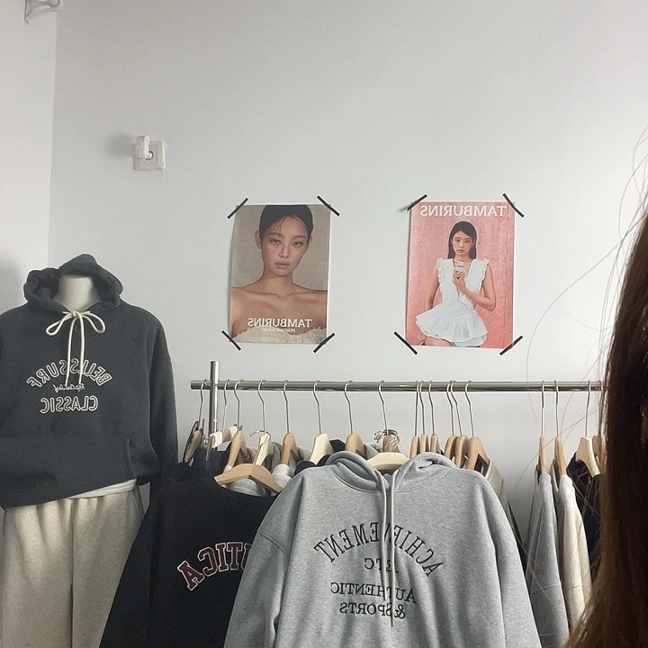 字母连帽灰色加绒