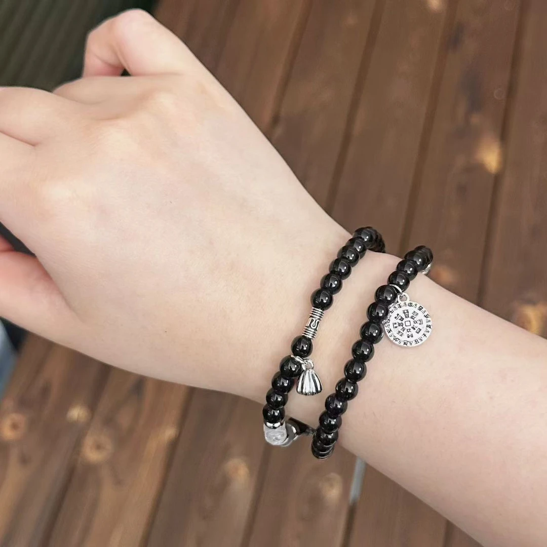 手链 【清仓专属】原创双圈山鬼花钱精品手串【6mm】无礼盒—-B06